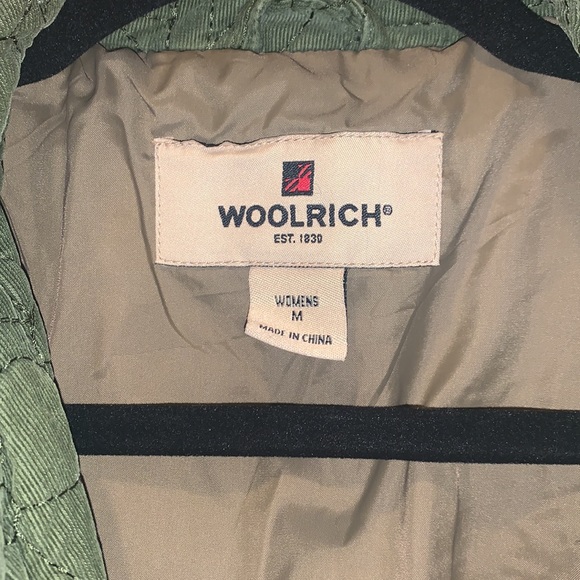 Like New Woolrich moss green courderoy zip jacket - Picture 2 of 4